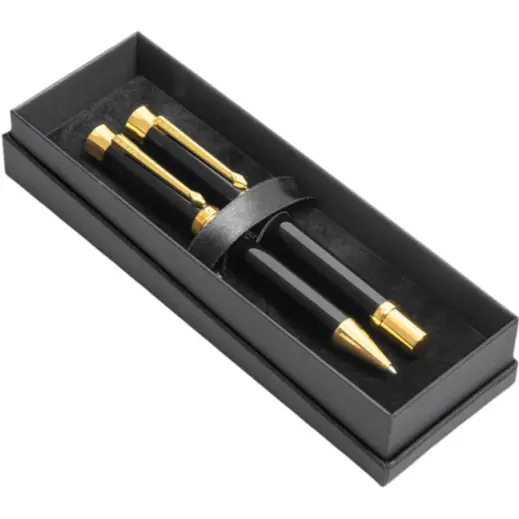 Alex Varga Corona Ball Pen & Rollerball Set Gift Box Open